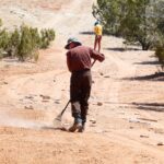 restoring roadway in Grand Stair Case Escalante, Wilderness Volunteers project